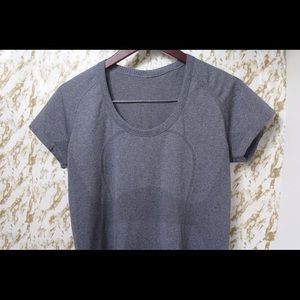 LuluLemon - Gray Scoop Neck T shirt